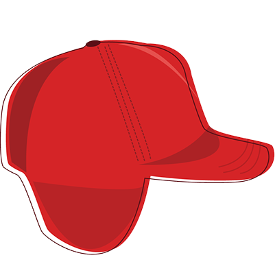 red hunting hat